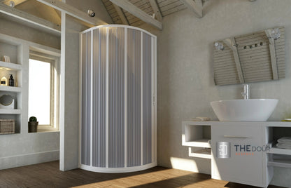 FLEXdoûr PVC Shower Door with Side Opening 1850mm Height x Reducible Width