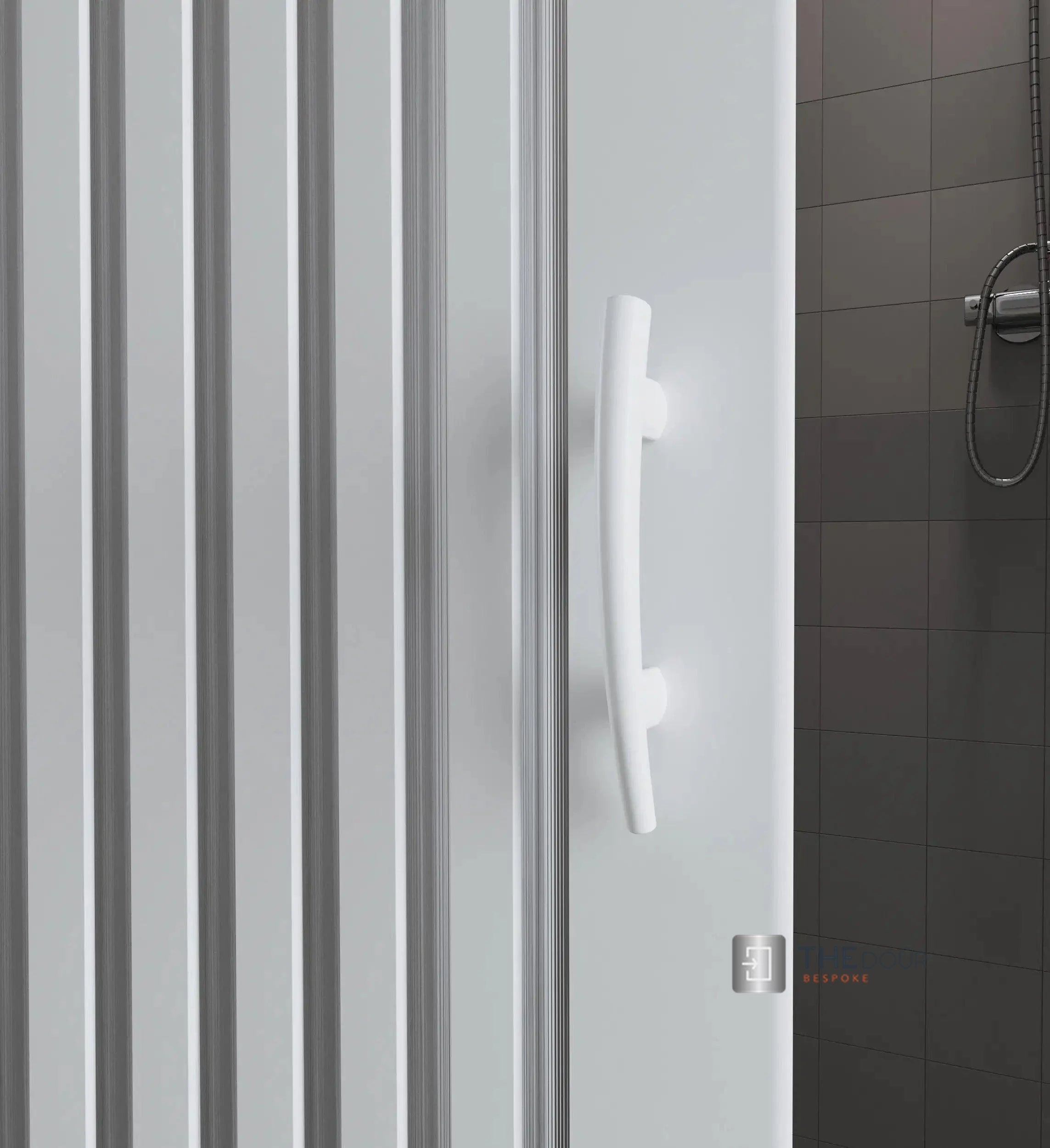 FLEXdoûr PVC Shower Door with Side Opening 1850mm Height x Reducible Width