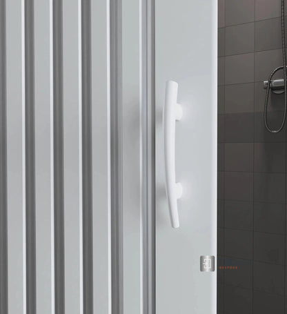 FLEXdoûr PVC Shower Door with Side Opening 1850mm Height x Reducible Width