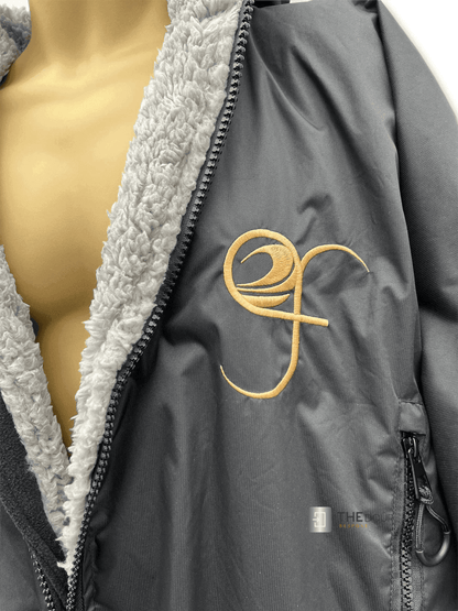 GF Large Dry Beach Changing Robe, Sherpa Fleece Lining - Waterproof, Windproof Oversized Coat - Swimming - Water-sports