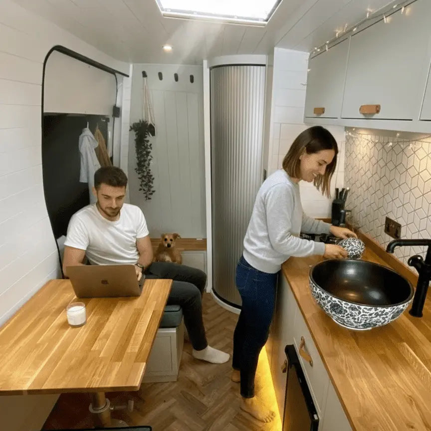 TAMdoûr Tambour Door Kit Cut 1850mm x 700mm with Flex Track for Straight Slide with 90 degree turn or Curved Close Finish THEdoûr Bespoke