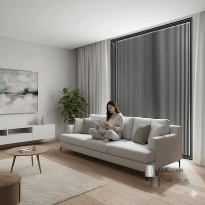 BLINDdoûr Trackless Honeycomb Insulated Blackout Blind Door - up to 2000mm Tall x up to 2000mm Wide NETdoûr