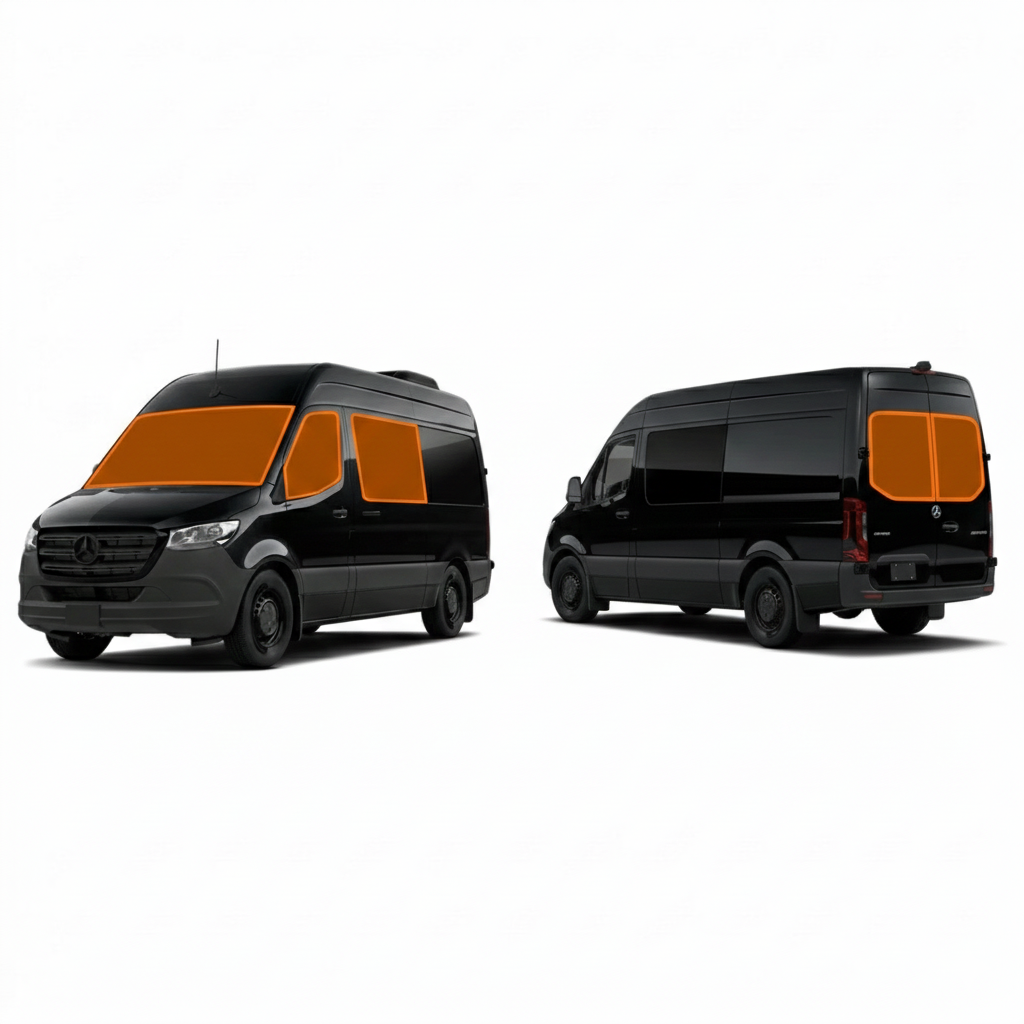 Mercedes Sprinter Magnetic Window Covers – Models (2019 – Current) | Insulated Blackout Privacy Sets