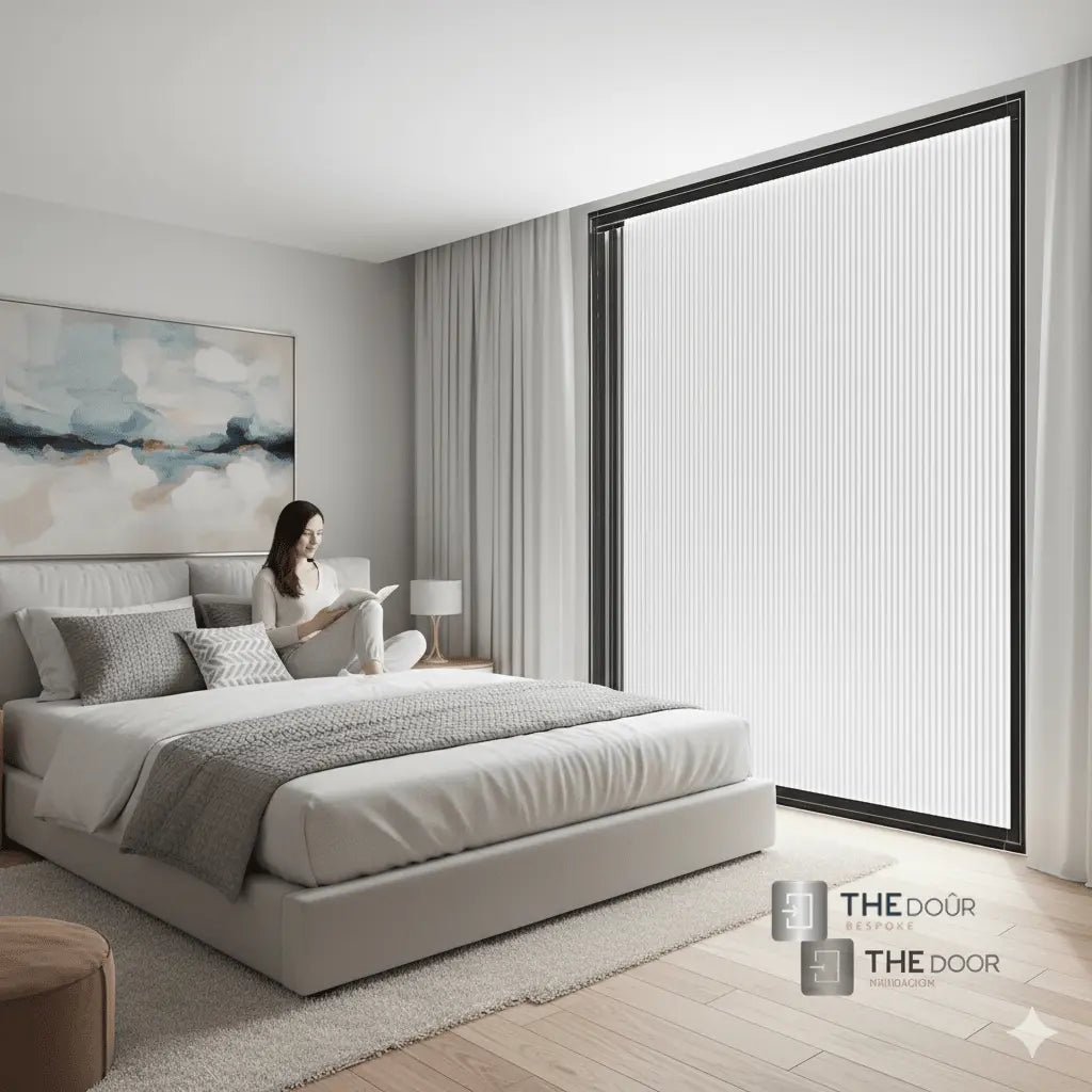 BLINDdoûr Trackless Honeycomb Insulated Blackout Blind Door - up to 2000mm Tall x up to 2000mm Wide NETdoûr