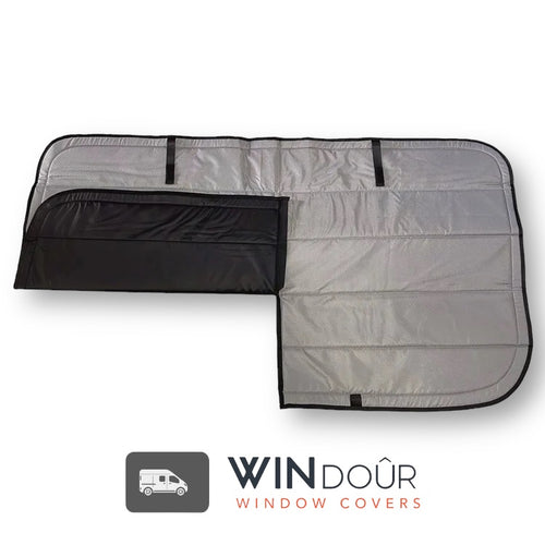 WINdoûr Insulated ￼Magnetic Window Cover for Sprinter Siding Door & Blackout for All Models 2007 - 2023