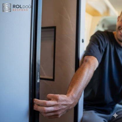 Lagerbestand an festgelegten Größen in Großbritannien – ROLdoûr 1700 mm oder 1800 mm hoch x 1000 mm breit, „Einfache Breite, selbst zuschneiden“