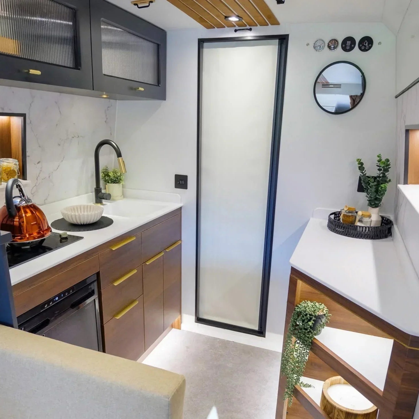 ROLdour Campervan / RV Shower Door PRE MADE 1700mm Tall x 1000mm Self Cut Width