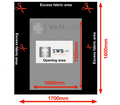 VANdour Mosquito Net Screen Small Campervans fit. Added Privacy Layer