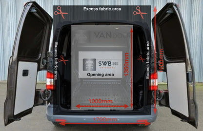 VANdour Mosquito Net Screen Small Campervans fit. Added Privacy Layer