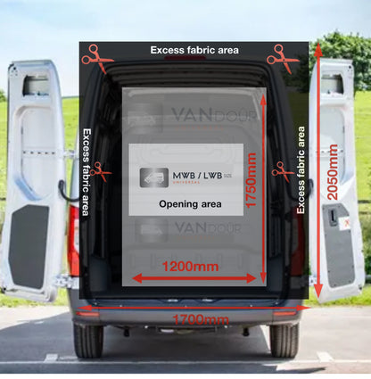 VANdour Mosquito Net Screen Medium to Large Campervans fit. Added Privacy Layer