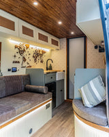 ROLdour Golden Oak retráctil impermeable Campervan, kit de puerta de ducha RV Tambour Alternative