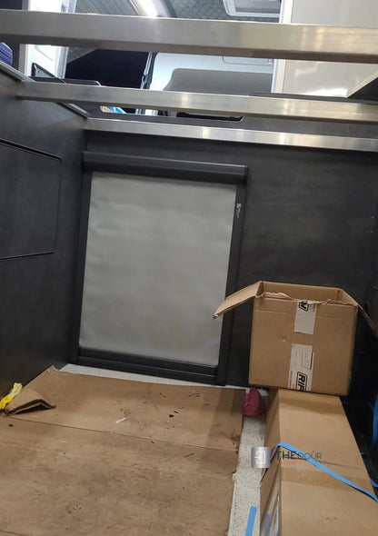 ROLdoûr Bespoke Custom Made Vertical Slide Door for VANZ ADVENTURE Under Bed Garage Hatch Door. 570mm Wide x 760mm High.