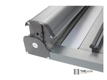 ROLdour Slimline Blind Medium Size, Double Slide Made to Measure Complete Blackout Blind & Net / Screen