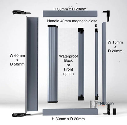 ROLdoûr Bespoke - VANZ ADVENTURE Shower Cubicle Door & Under Bed Garage/Hatch Door Kit