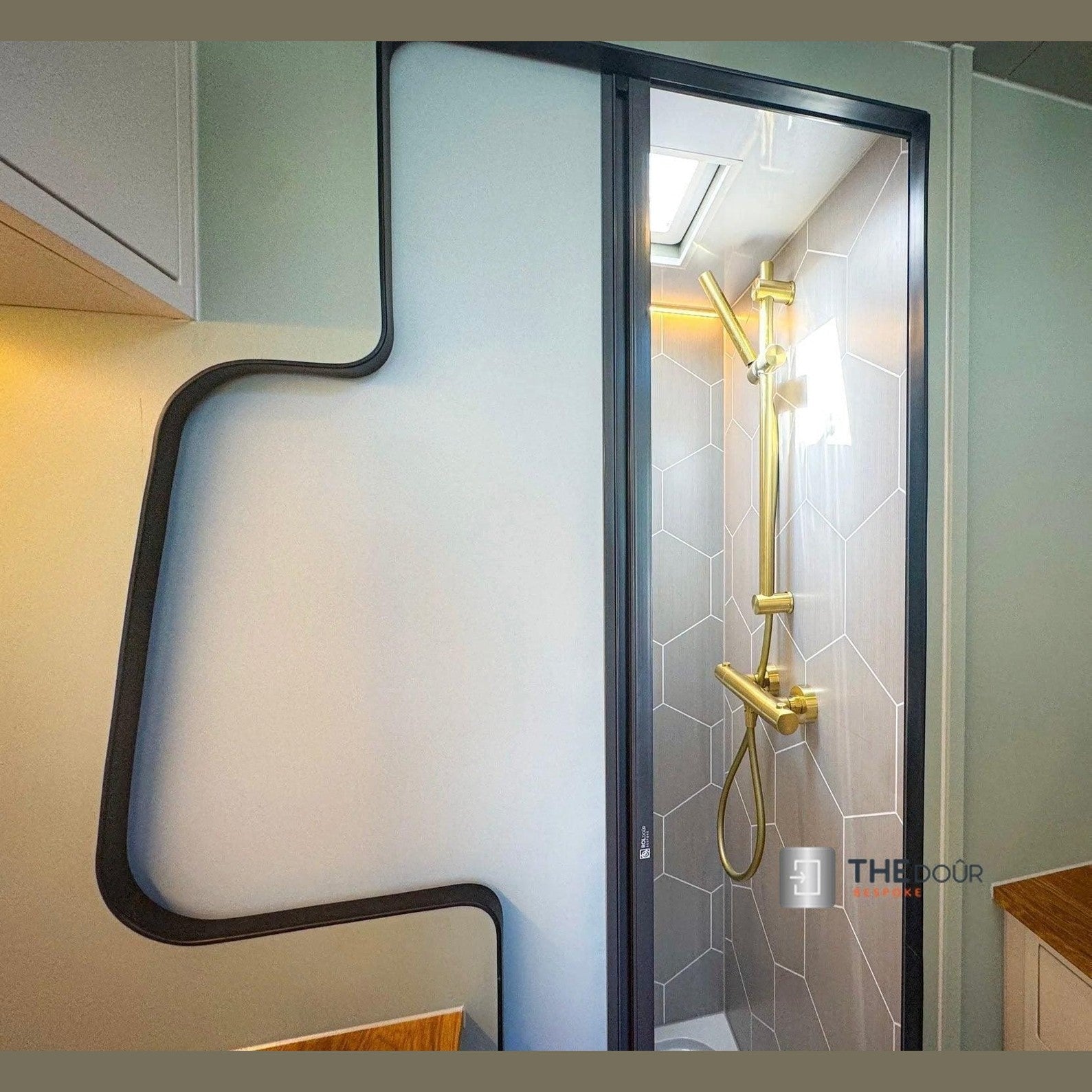 ROLdour Campervan / RV Shower Door PRE MADE 1700mm Tall x 1000mm Self Cut Width