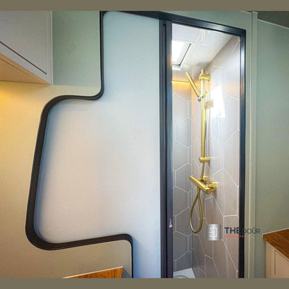 ROLdour Campervan / RV Shower Door PRE MADE 1700mm Tall x 1000mm Self Cut Width