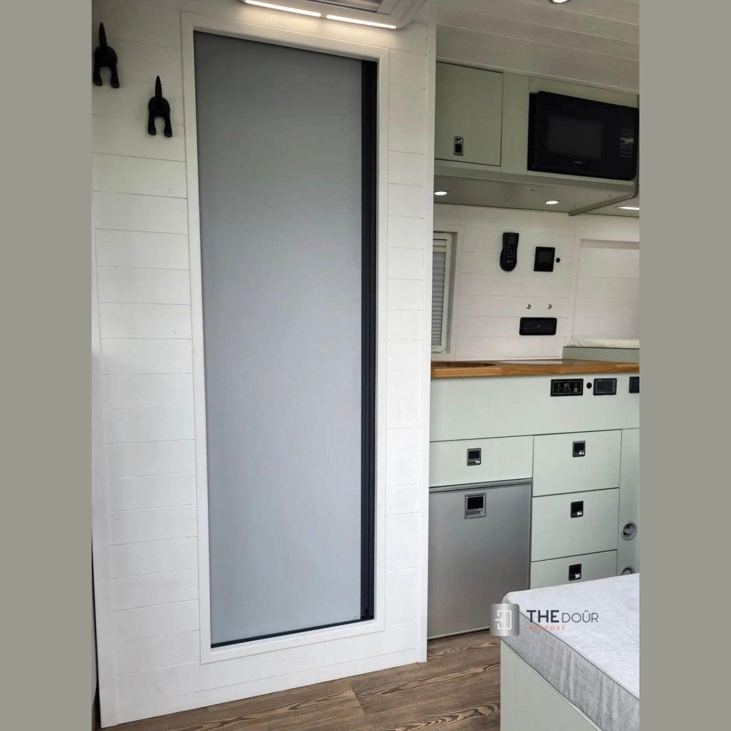ROLdour Campervan / RV Shower Door PRE MADE 1700mm Tall x 1000mm Self Cut Width
