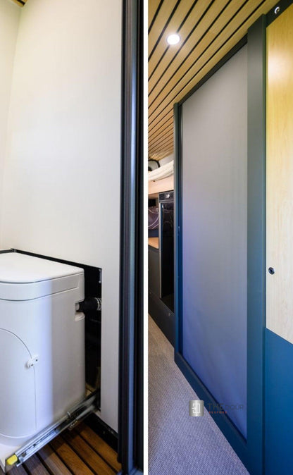 ROLdour Campervan / RV Shower Door PRE MADE 1750mm Tall x 1000mm Self Cut Width