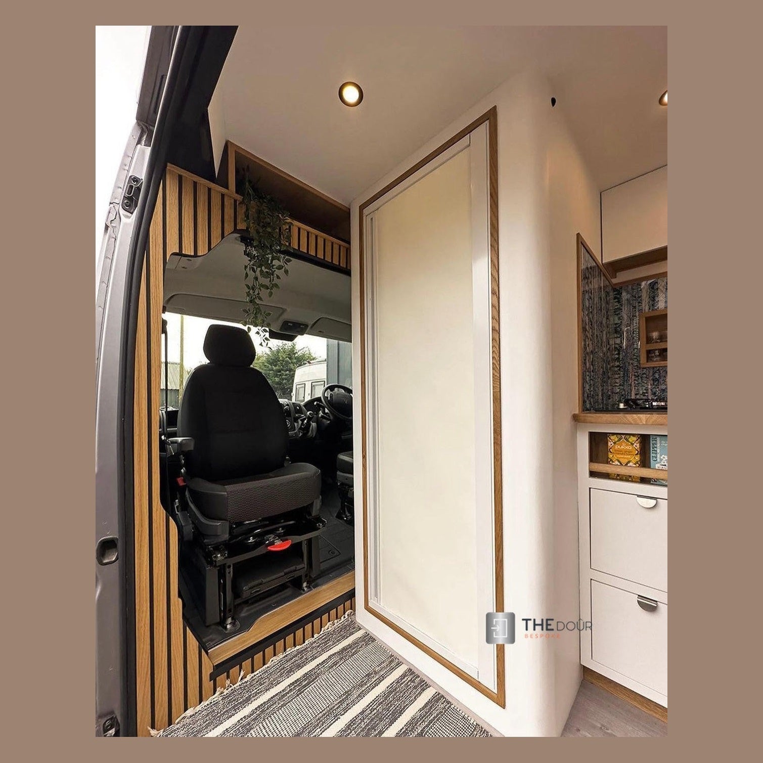 ROLdour Campervan / RV Shower Door PRE MADE 1750mm Tall x 1000mm Self Cut Width