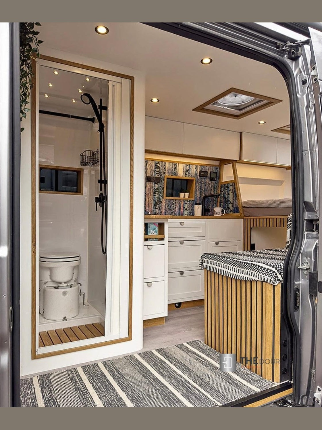 ROLdour Campervan / RV Shower Door PRE MADE 1750mm Tall x 1000mm Self Cut Width