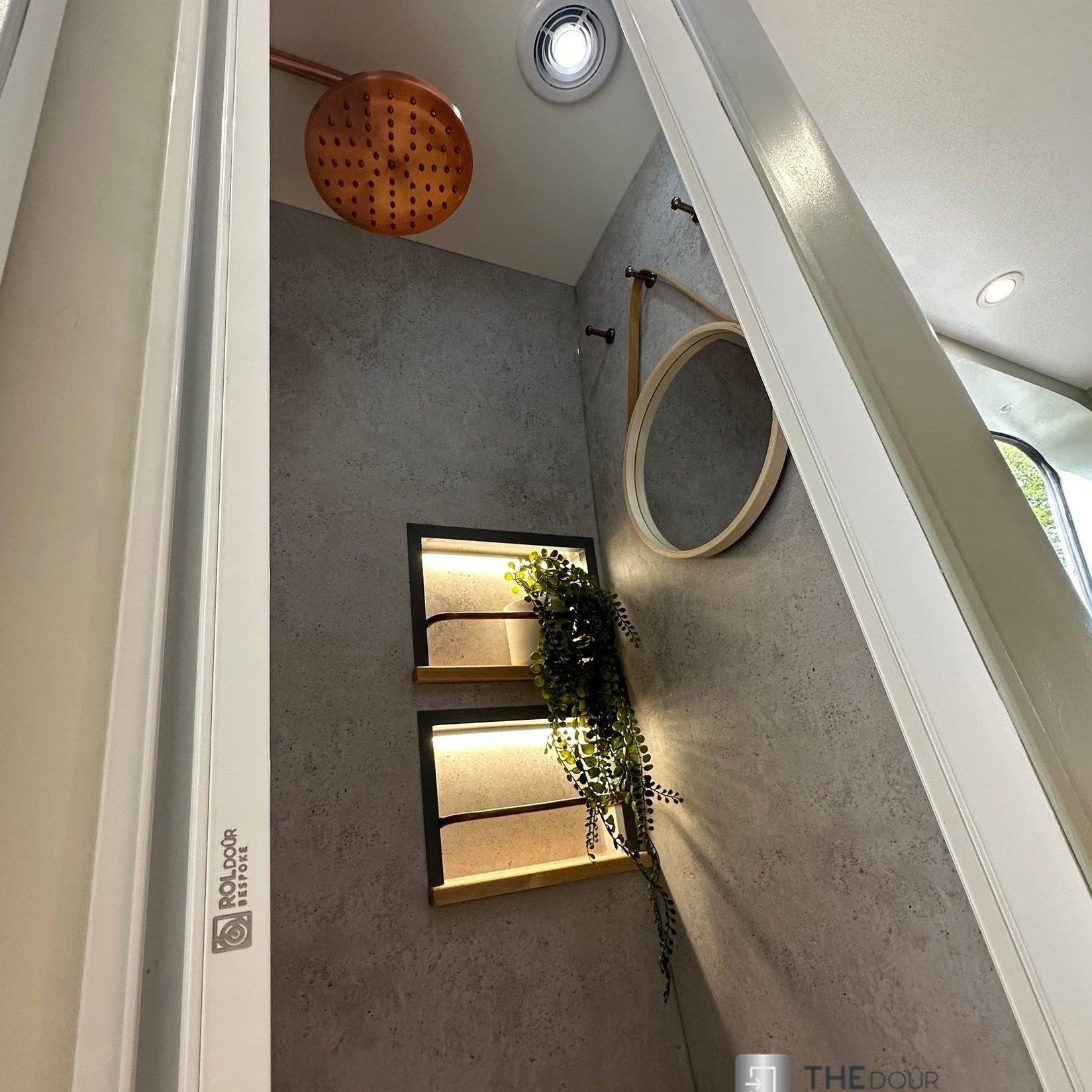 ROLdour Campervan / RV Shower Door PRE MADE 1800mm Tall x 1000mm Self Cut Width