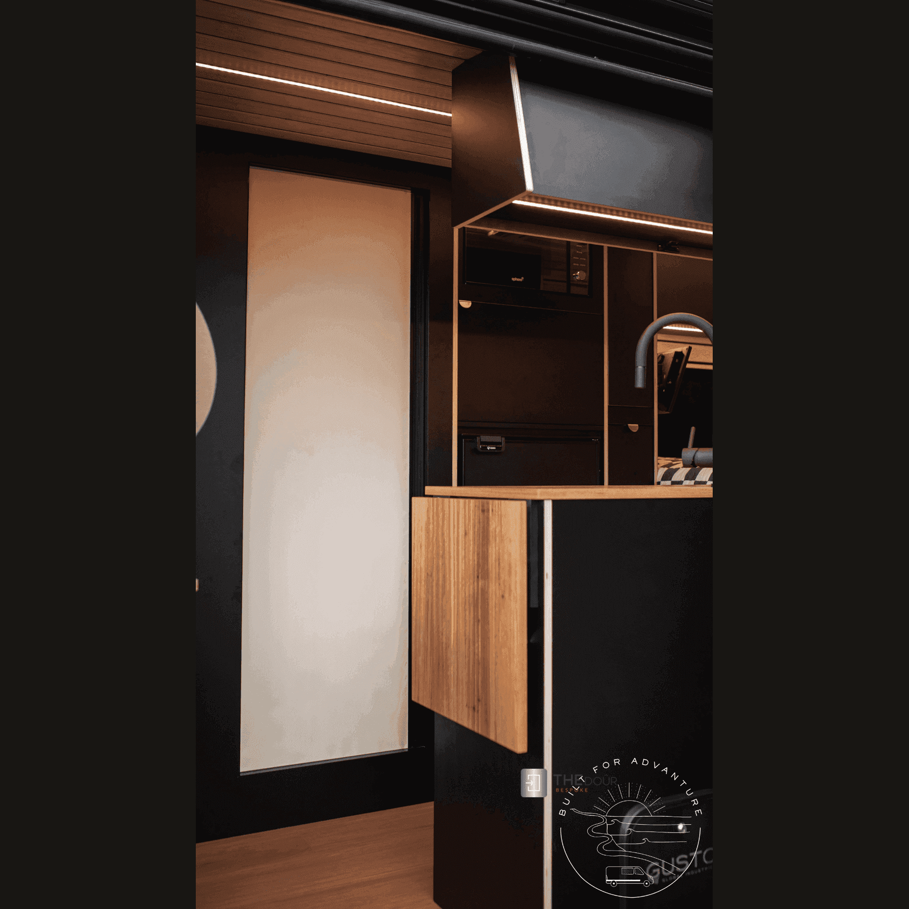 ROLdour Campervan / RV Shower Door PRE MADE 1800mm Tall x 1000mm Self Cut Width