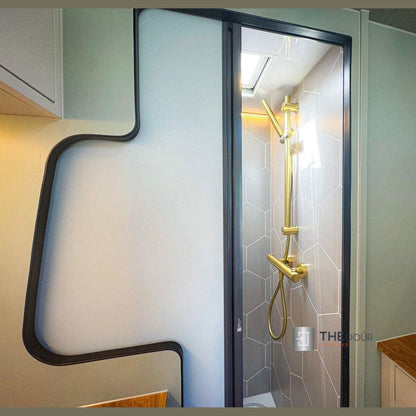 ROLdour Campervan / RV Shower Door PRE MADE 1800mm Tall x 1000mm Self Cut Width