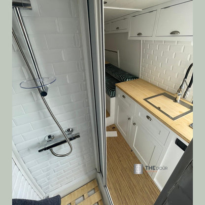 ROLdour Campervan / RV Shower Door PRE MADE 1800mm Tall x 1000mm Self Cut Width