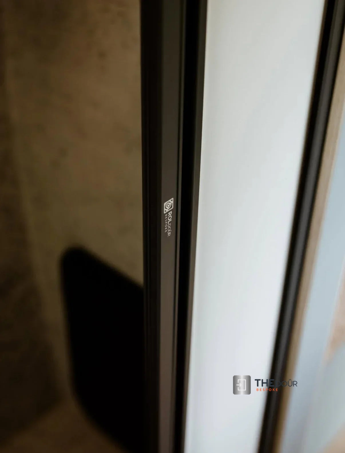 ROLdour Dark Grey Retractable Waterproof Campervan, RV Shower door kit Tambour Alternative