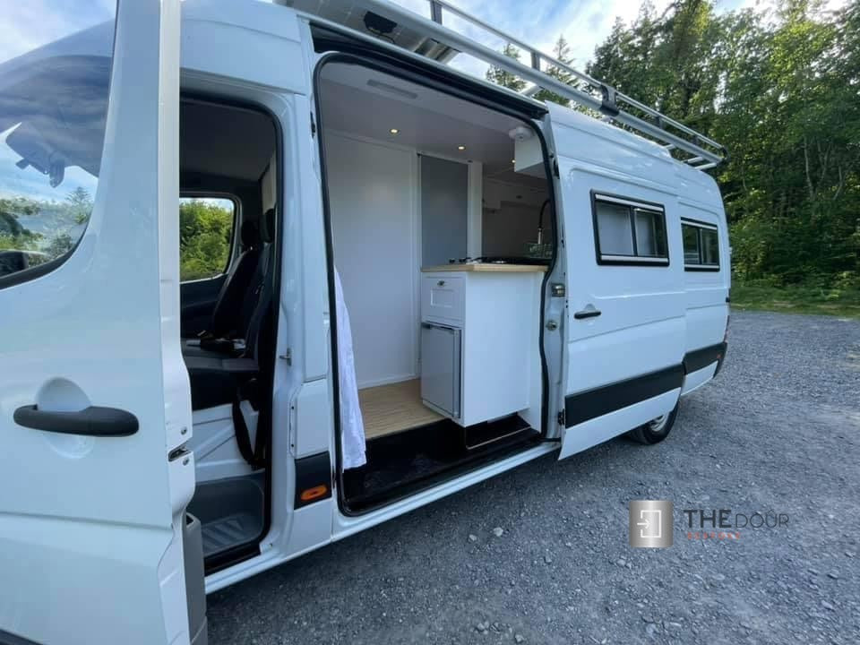 ROLdour Single Retractable door kit - Gloss Black frame-TAMdour-Dark grey,door,Drak grey,retractable dark grey door,ROLdour,shower,shower door