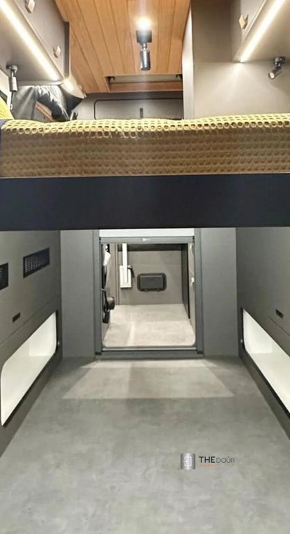 ROLdour Small Custom Made, Space Saving Horizontal or Vertical Sliding Door / Screen, Waterproof, Blackout in Lightweight Aluminium Frame