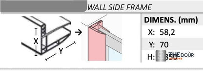 SAFEdour (ZERO Glass) Single Sliding Shower Door for Homes, Public Spaces, Campervans & Motorhomes