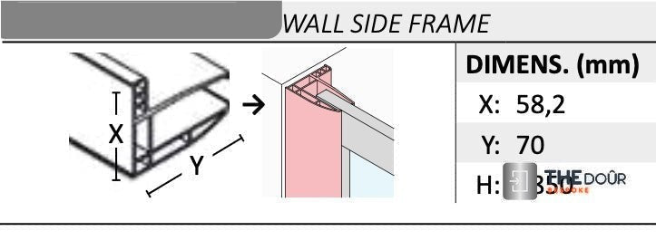 SAFEdour (ZERO Glass) Single Sliding Shower Door for Homes, Public Spaces, Campervans & Motorhomes