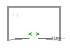 SAFEdour (ZERO Glass) Double Sliding Shower Door for Homes, Public Spaces, Campervans & Motorhomes
