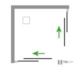 SAFEdour (ZERO Glass) Safe Double Sliding Corner Shower Enclosure for Homes, Public Spaces, Campervans & Motorhomes