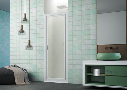 SAFEdour (ZERO Glass) Safe Pivot Shower Door for Homes, Public Spaces, Campervans & Motorhomes