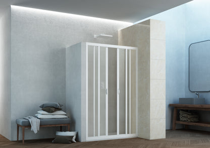 SAFEdour (ZERO Glass) Double Sliding Shower Door for Homes, Public Spaces, Campervans & Motorhomes