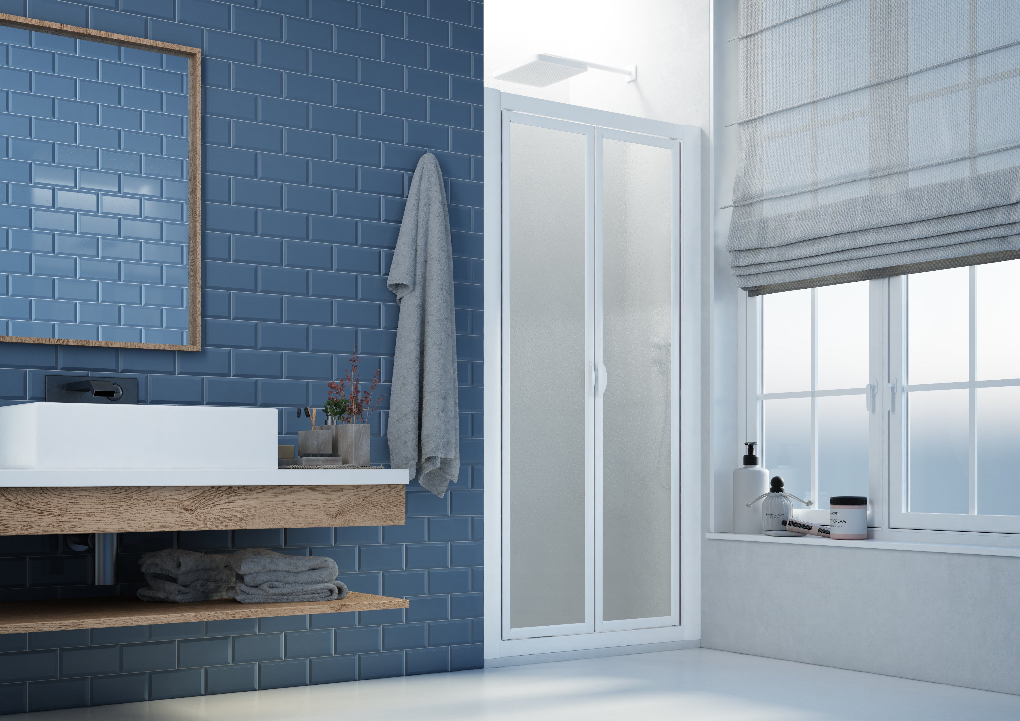 SAFEdour (ZERO Glass) Saloon Opening Safe Shower Door for Homes, Public Spaces, Campervans & Motorhomes
