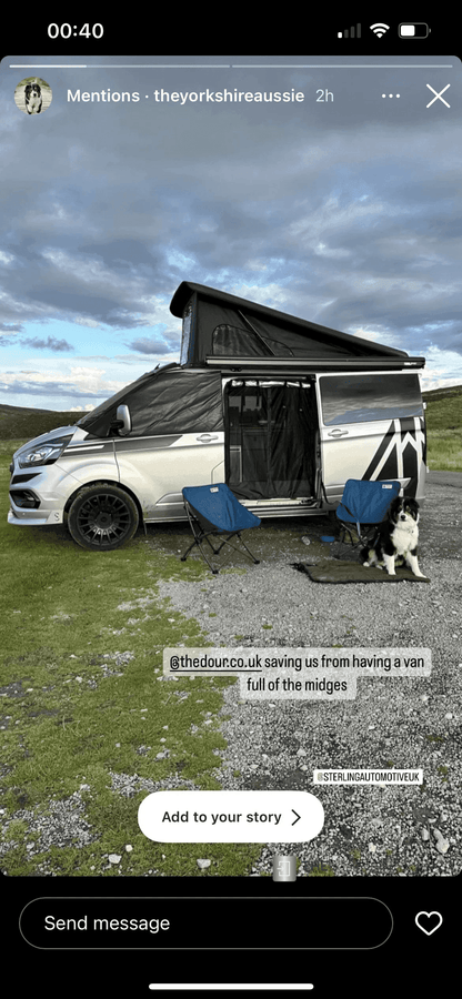 VANdour Mosquito Net Screen - Fits Medium to Large Campervans With Added Privacy Layer