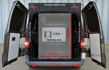 VANdour Mosquito Net Screen - Fits Small Campervans With Added Privacy Layer