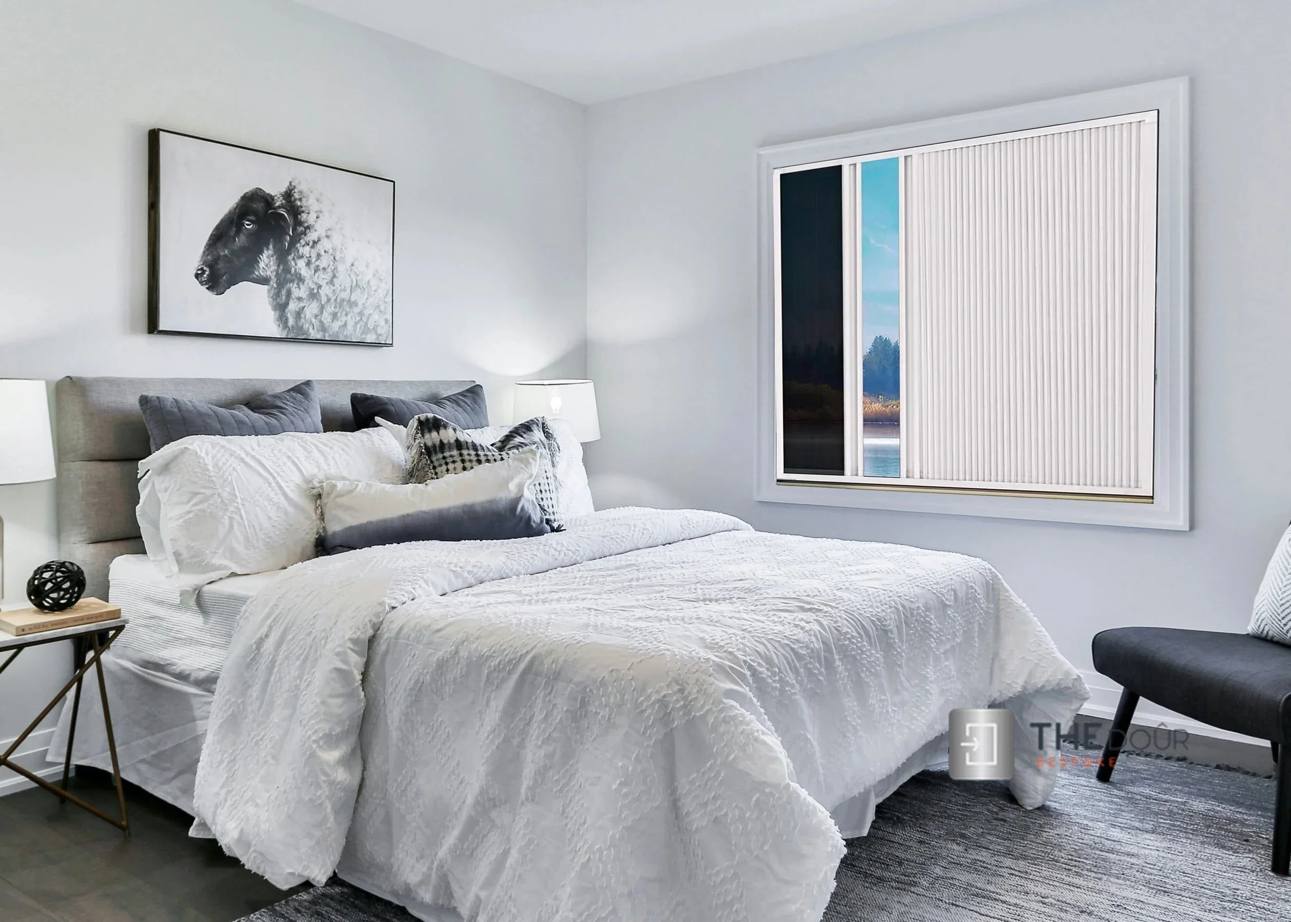 WINdoûr DUO Made to Measure Honeycomb Insulation Complete Blackout Blind & or Net up to 2000mm Tall x up to 2000mm Wide