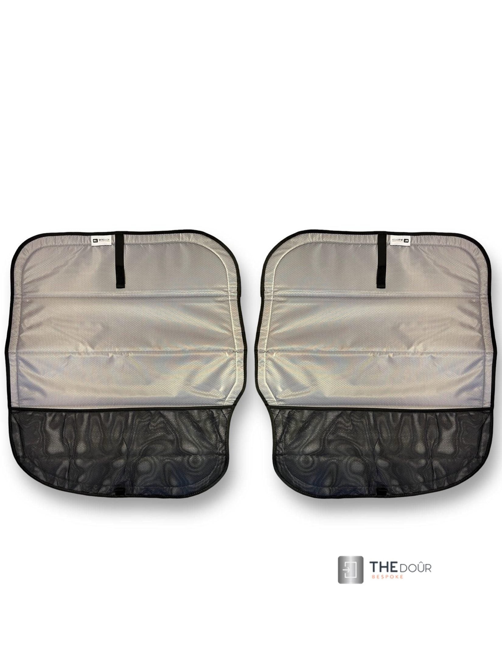 WINdoûr insulated￼ Blackout Covers with Large Net Storage Pocket. Window Covers for Sprinter Rear Doors