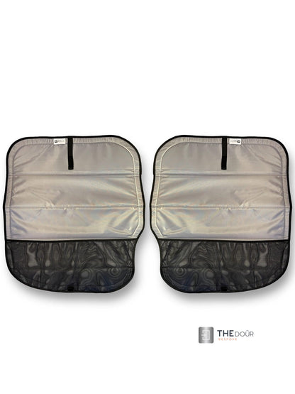 WINdoûr insulated￼ Blackout Covers with Large Net Storage Pocket. Window Covers for Sprinter Rear Doors