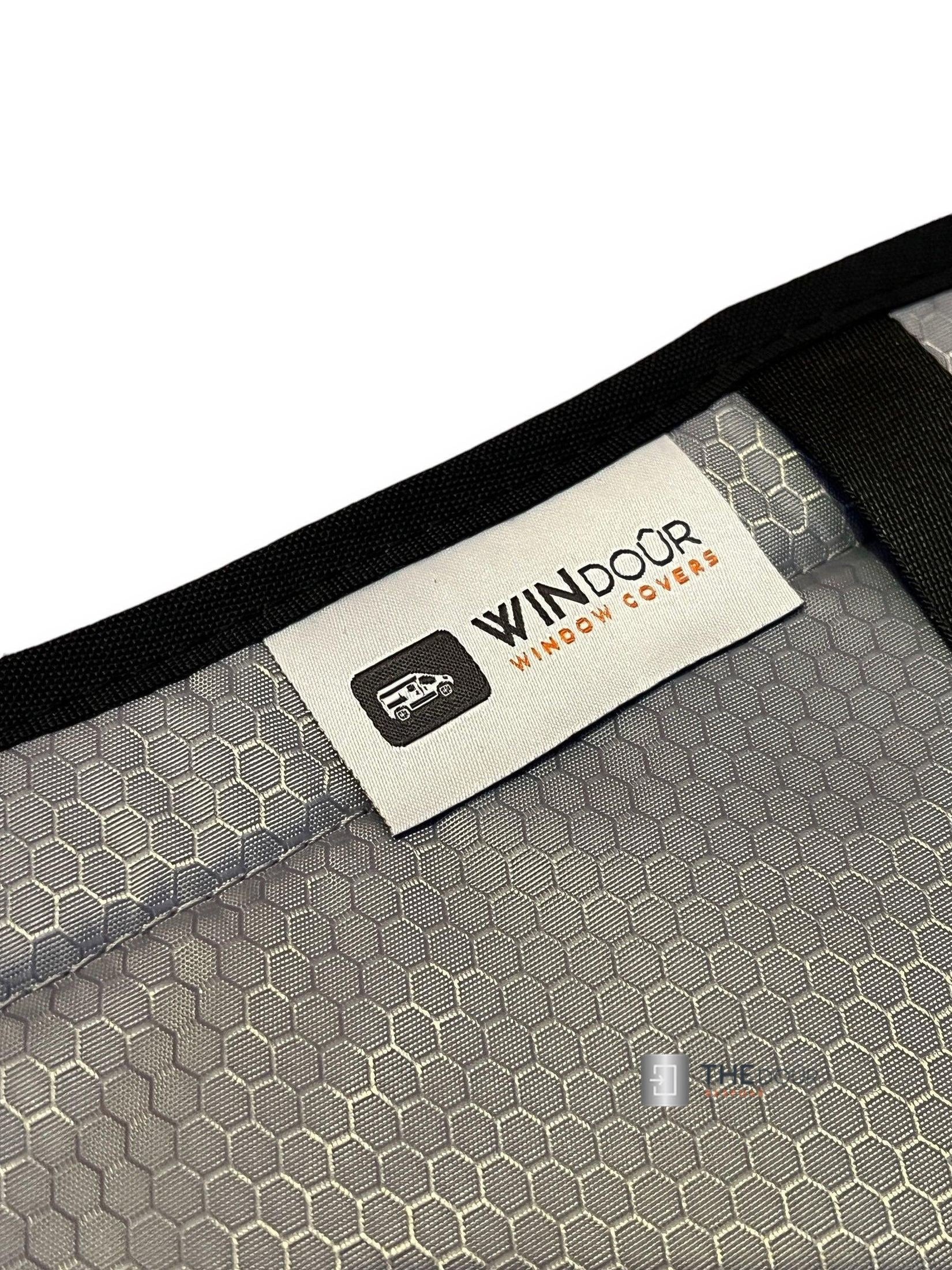 WINdoûr insulated￼ Blackout Covers with Large Net Storage Pocket. Window Covers for Sprinter Rear Doors