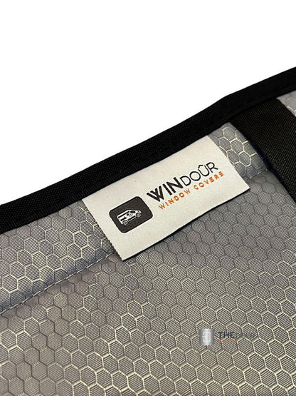 WINdoûr insulated￼ Blackout Covers with Large Net Storage Pocket. Window Covers for Sprinter Rear Doors