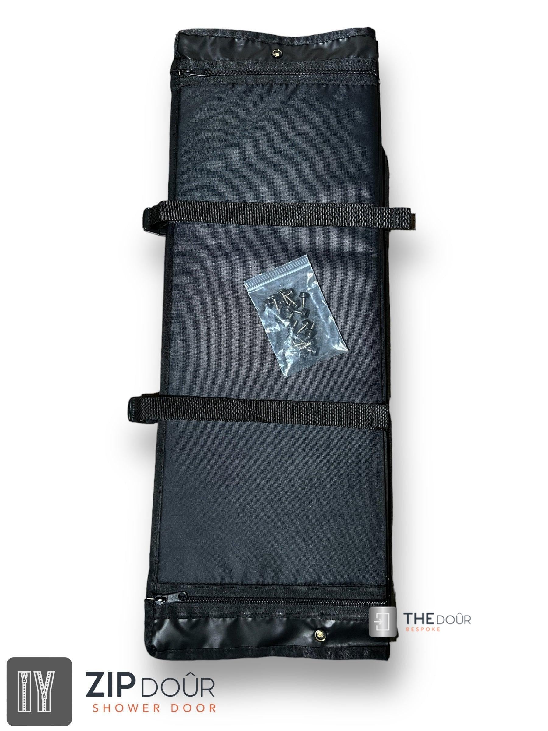 ZIPdoûr Shower Door 4x4 Camper Van / RV - Double Insulated Zip Close in Various Sizes