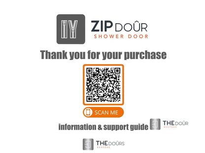 ZIPdoûr Shower Door 4x4 Camper Van / RV - Double Insulated Zip Close in Various Sizes