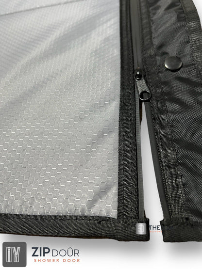 ZIPdoûr Shower Door 4x4 Camper Van / RV - Double Insulated Zip Close in Various Sizes