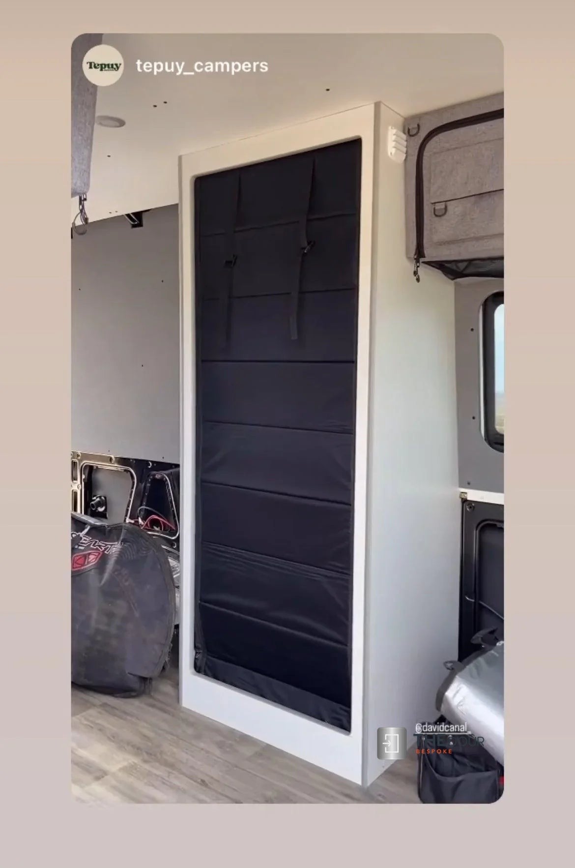 ZIPdoûr Shower Door 4x4 Camper Van / RV - Double Insulated Zip Close in Various Sizes