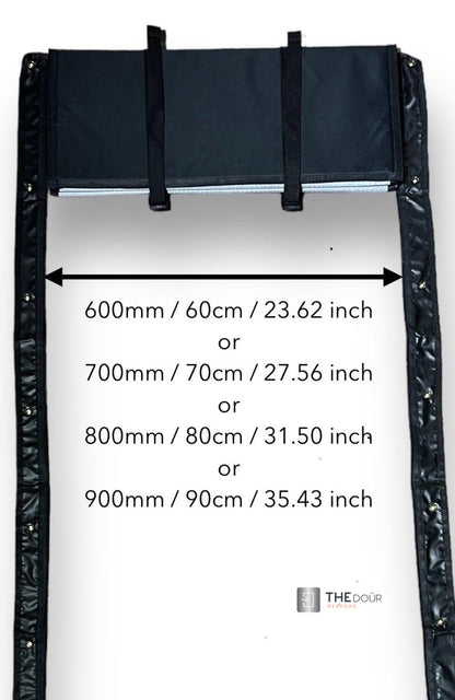 ZIPdoûr Shower Door 4x4 Camper Van / RV - Double Insulated Zip Close in Various Sizes